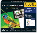 Prismacolor Technique, Art Supplies with Digital Art Lessons, Drawings Set, Level 1, How to Draw Animals with Colored Graphite Pencils, and More, Fox Drawing Lesson, 26 Count